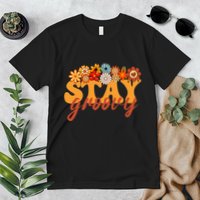 Stay Groovy Flower Power Retro Hippie Vibes Premium T-Shirt