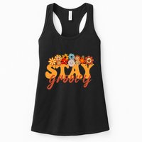 Stay Groovy Flower Power Retro Hippie Vibes Womens Tank Top