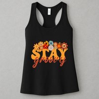 Stay Groovy Flower Power Retro Hippie Vibes Womens Tank Top