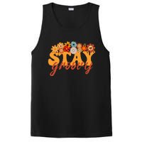 Stay Groovy Flower Power Retro Hippie Vibes PosiCharge Competitor Tank