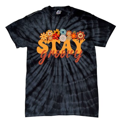 Stay Groovy Flower Power Retro Hippie Vibes Tie-Dye T-Shirt