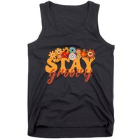 Stay Groovy Flower Power Retro Hippie Vibes Tank Top