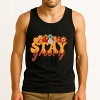 Stay Groovy Flower Power Retro Hippie Vibes Tank Top