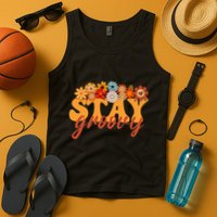 Stay Groovy Flower Power Retro Hippie Vibes Tank Top