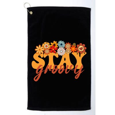 Stay Groovy Flower Power Retro Hippie Vibes Golf Towel