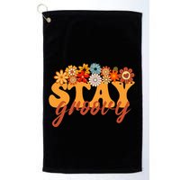 Stay Groovy Flower Power Retro Hippie Vibes Golf Towel