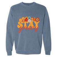 Stay Groovy Flower Power Retro Hippie Vibes Garment-Dyed Sweatshirt