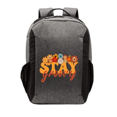 Stay Groovy Flower Power Retro Hippie Vibes Vector Backpack