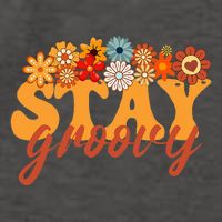 Stay Groovy Flower Power Retro Hippie Vibes Vector Backpack