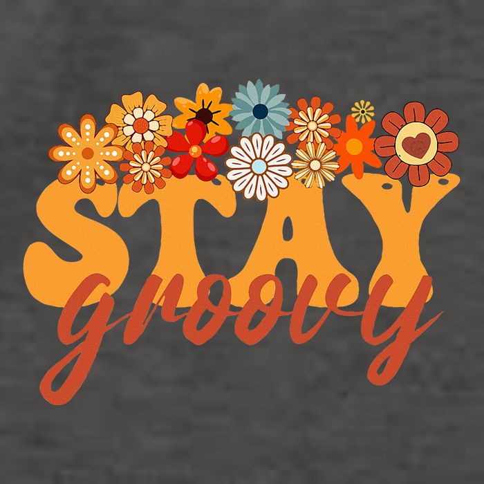 Stay Groovy Flower Power Retro Hippie Vibes Vector Backpack