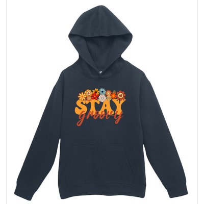 Stay Groovy Flower Power Retro Hippie Vibes Urban Pullover Hoodie