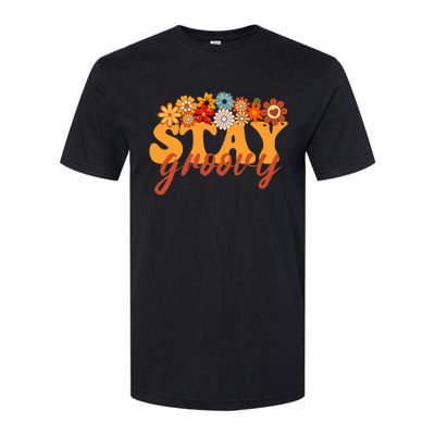 Stay Groovy Flower Power Retro Hippie Vibes Softstyle® CVC T-Shirt