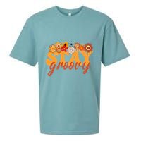 Stay Groovy Flower Power Retro Hippie Vibes Sueded Cloud Jersey T-Shirt