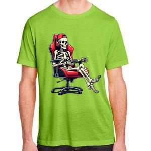 Skeleton Gamer Funny Gaming Chair Headset Halloween Funny Gift Adult ChromaSoft Performance T-Shirt