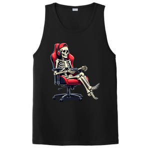 Skeleton Gamer Funny Gaming Chair Headset Halloween Funny Gift PosiCharge Competitor Tank