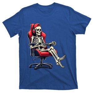 Skeleton Gamer Funny Gaming Chair Headset Halloween Funny Gift T-Shirt