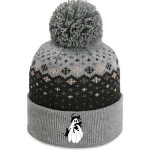 Spooky Ghost Funny Cat Lover The Baniff Cuffed Pom Beanie