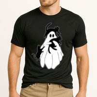 Spooky Ghost Funny Cat Lover Cooling Performance Crew T-Shirt
