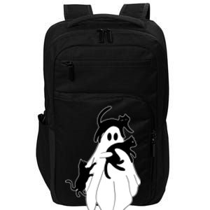 Spooky Ghost Funny Cat Lover Impact Tech Backpack