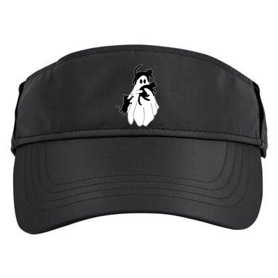 Spooky Ghost Funny Cat Lover Adult Drive Performance Visor