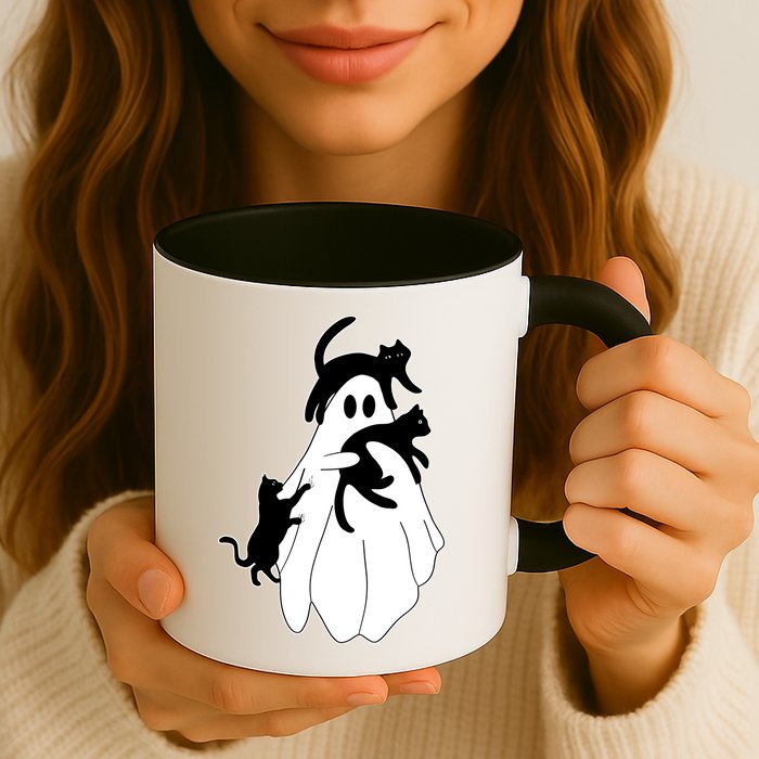 Spooky Ghost Funny Cat Lover Mug