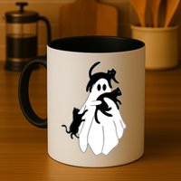 Spooky Ghost Funny Cat Lover Mug
