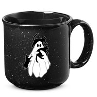 Spooky Ghost Funny Cat Lover 15oz Campfire Ceramic Mug