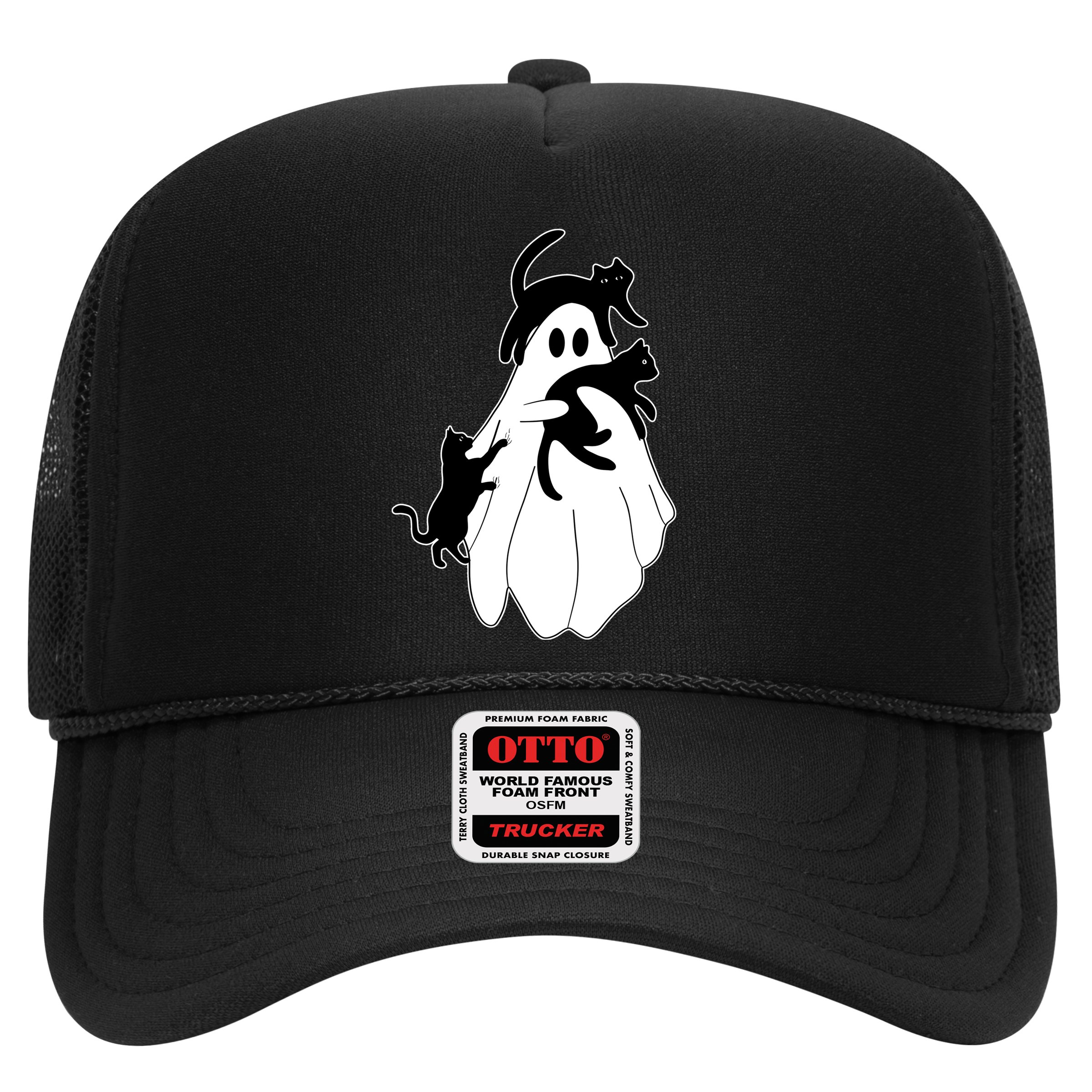 Spooky Ghost Funny Cat Lover Hat