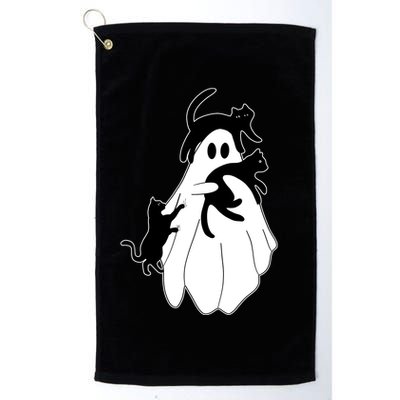 Spooky Ghost Funny Cat Lover Golf Towel