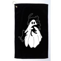 Spooky Ghost Funny Cat Lover Golf Towel
