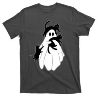 Spooky Ghost Funny Cat Lover T-Shirt