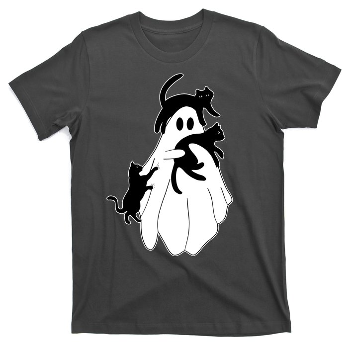 Spooky Ghost Funny Cat Lover T-Shirt