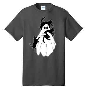 Spooky Ghost Funny Cat Lover Tall T-Shirt