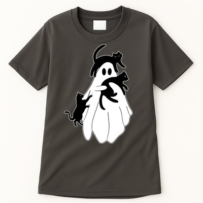 Spooky Ghost Funny Cat Lover Tall T-Shirt