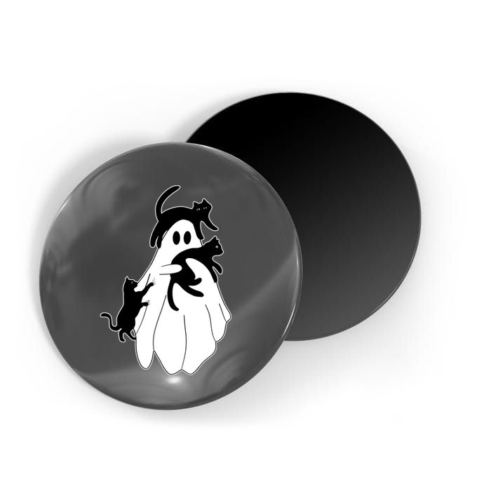Spooky Ghost Funny Cat Lover Magnet
