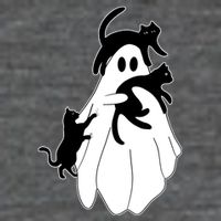 Spooky Ghost Funny Cat Lover Mousepad