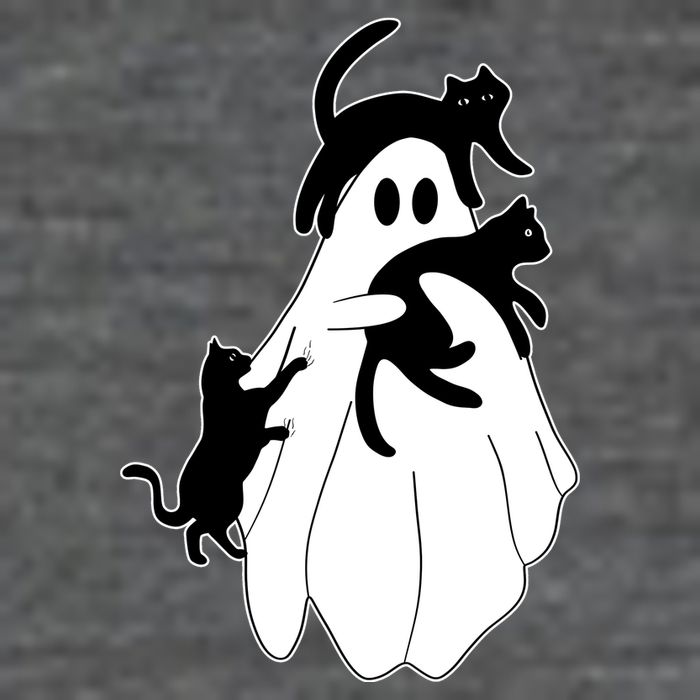 Spooky Ghost Funny Cat Lover Mousepad