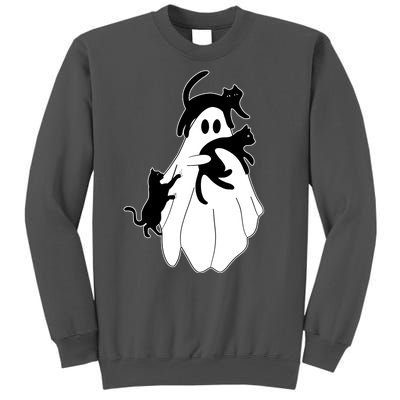 Spooky Ghost Funny Cat Lover Tall Sweatshirt