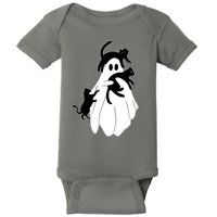 Spooky Ghost Funny Cat Lover Baby Bodysuit