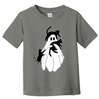 Spooky Ghost Funny Cat Lover Toddler T-Shirt