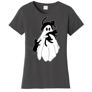 Spooky Ghost Funny Cat Lover Women's T-Shirt