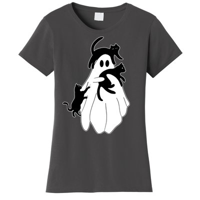 Spooky Ghost Funny Cat Lover Women's T-Shirt