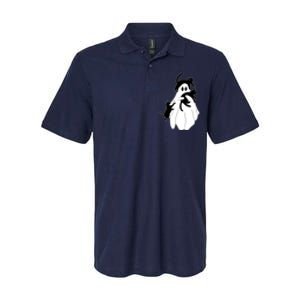 Spooky Ghost Funny Cat Lover Softstyle Adult Sport Polo