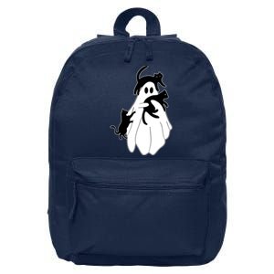 Spooky Ghost Funny Cat Lover 16 in Basic Backpack