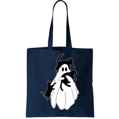 Spooky Ghost Funny Cat Lover Tote Bag