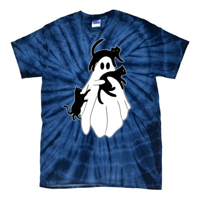 Spooky Ghost Funny Cat Lover Tie-Dye T-Shirt