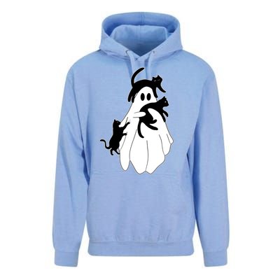 Spooky Ghost Funny Cat Lover Unisex Surf Hoodie