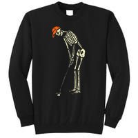 Skeleton Golf Funny Halloween Golfing Sports Tall Sweatshirt