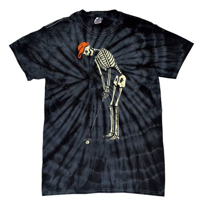 Skeleton Golf Funny Halloween Golfing Sports Tie-Dye T-Shirt