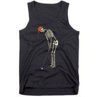 Skeleton Golf Funny Halloween Golfing Sports Tank Top